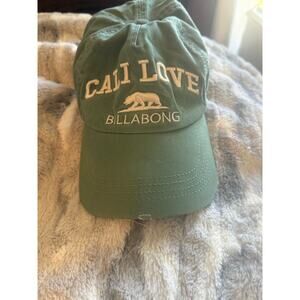 Billabong Dad Cap Cali Love Skater One Size Neutral Army Olive Green Surf‎